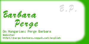 barbara perge business card